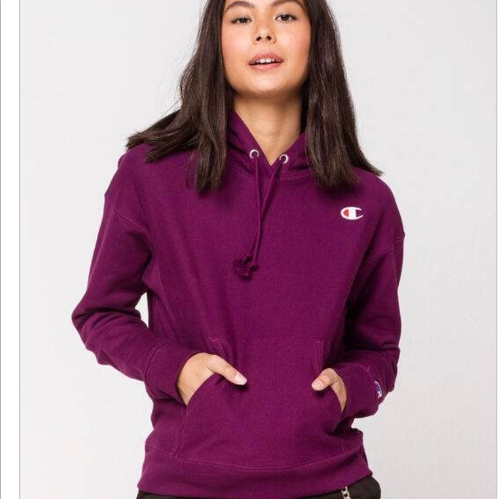 Brugundy Champion hoodie